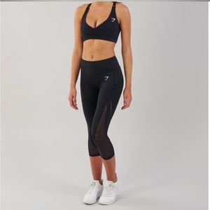 Gymshark Sleek Sculpture Cropped Leggings in Black